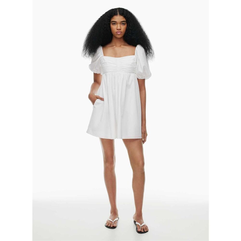 ✨Aritzia Wilfred Amuse Poplin Mini White Sz XS Dress✨